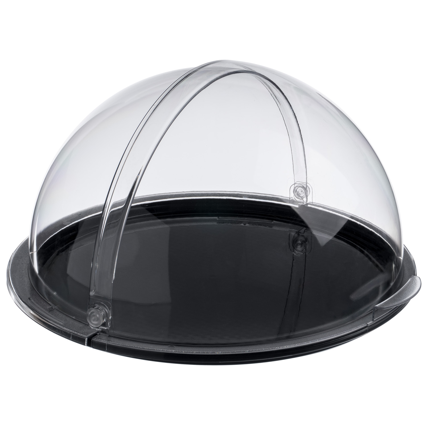 Поднос сервировочный d=38,5 см. поликарбонат, черный, с крышкой Roll-Top GP /1/  ВДОХНОВЕНИЕ