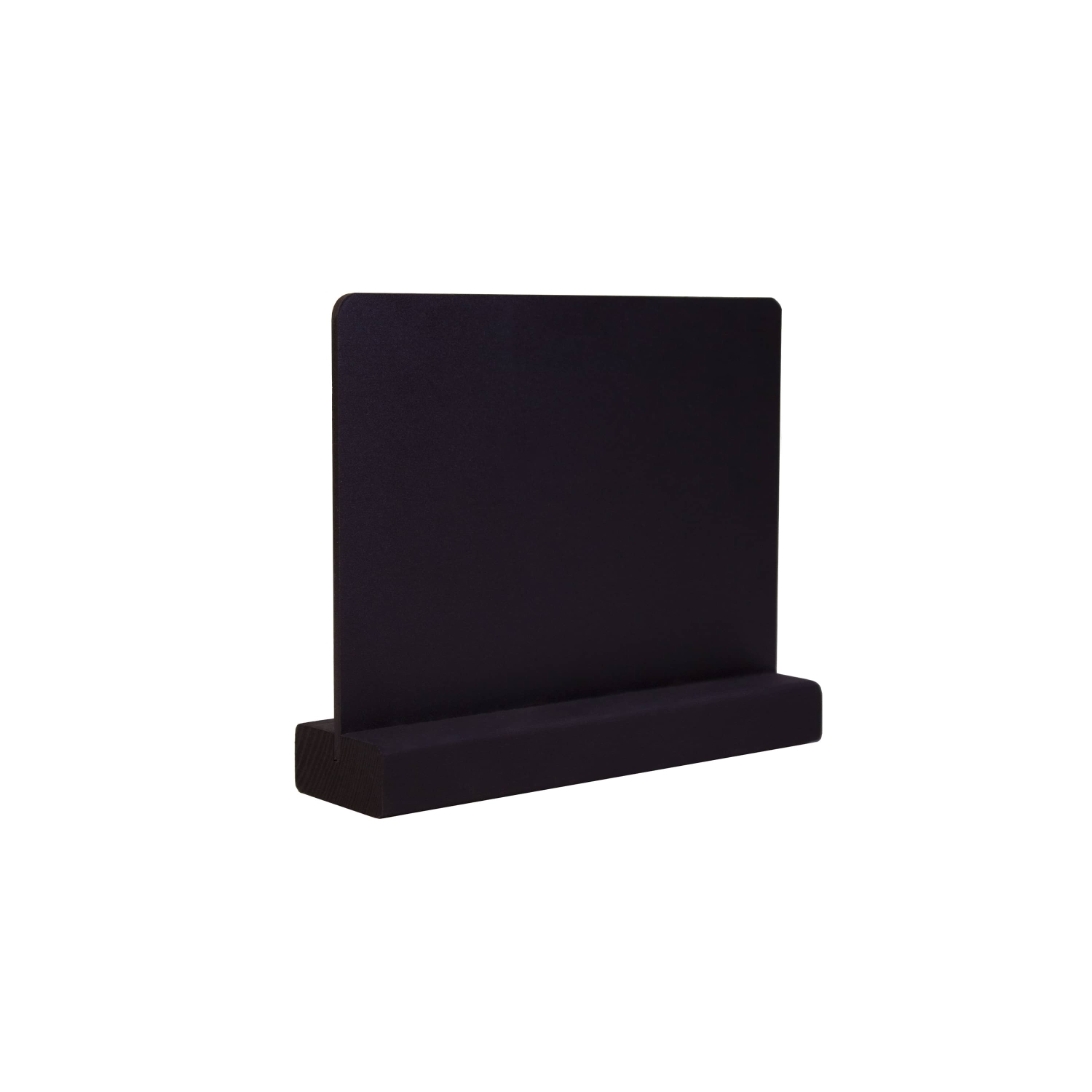 Табличка 105*150 мм. А6 меловая горизонт. тейбл тент, на дерев. подставке черная /1/10/