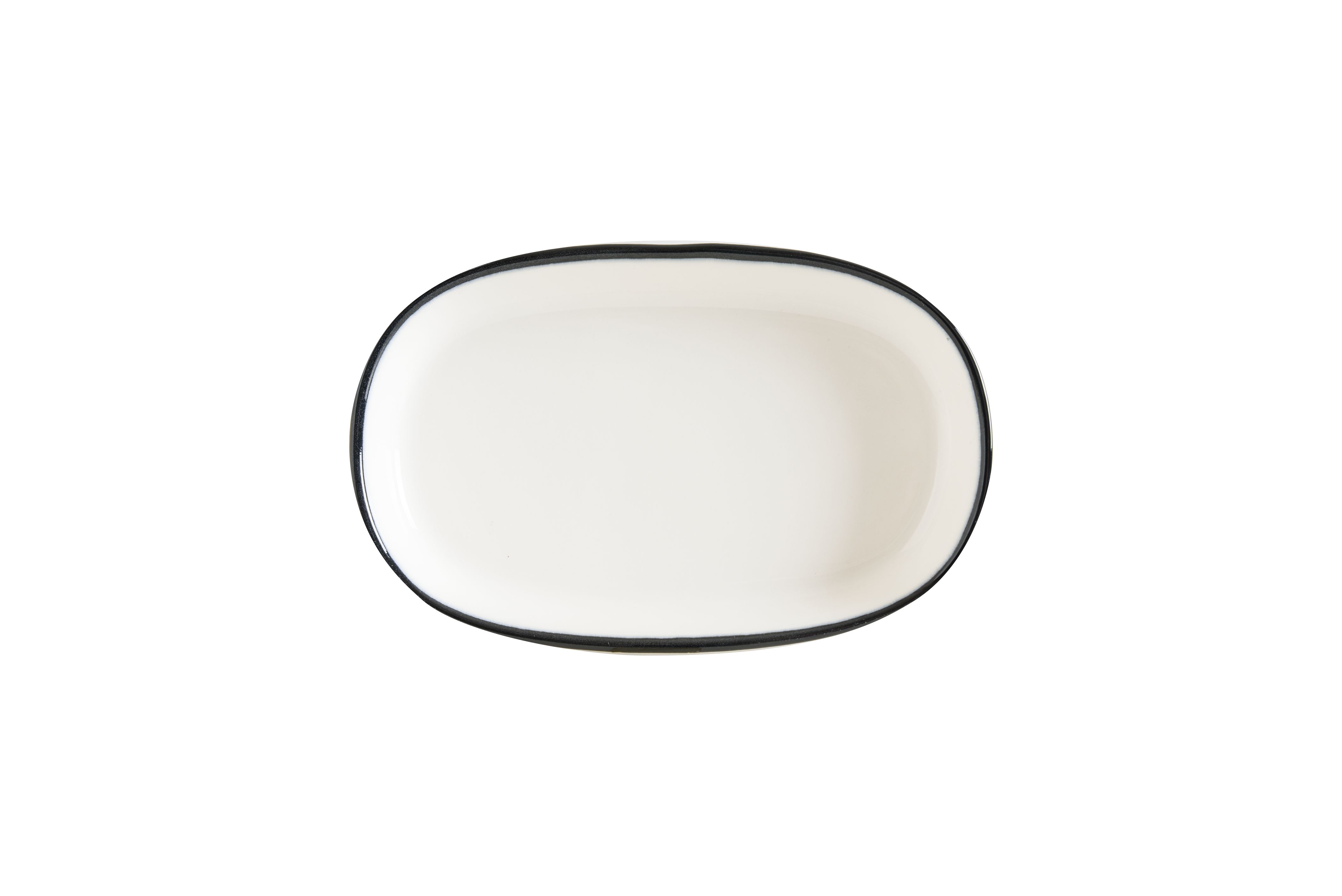 Блюдо овальное 100*65 мм. Линеа Черный, форма Хюгге Bonna /1/12/5856/