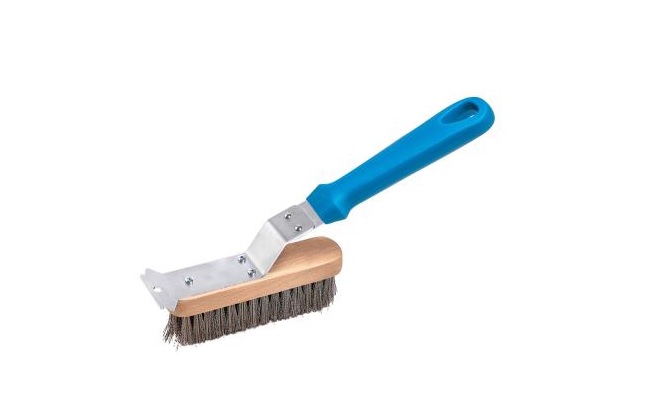 Щетка для гриля  27 см. 17*4 см. со стальной щетиной h=2 см., ручка пластик Gimetal (AC-SPGT) /1/6/