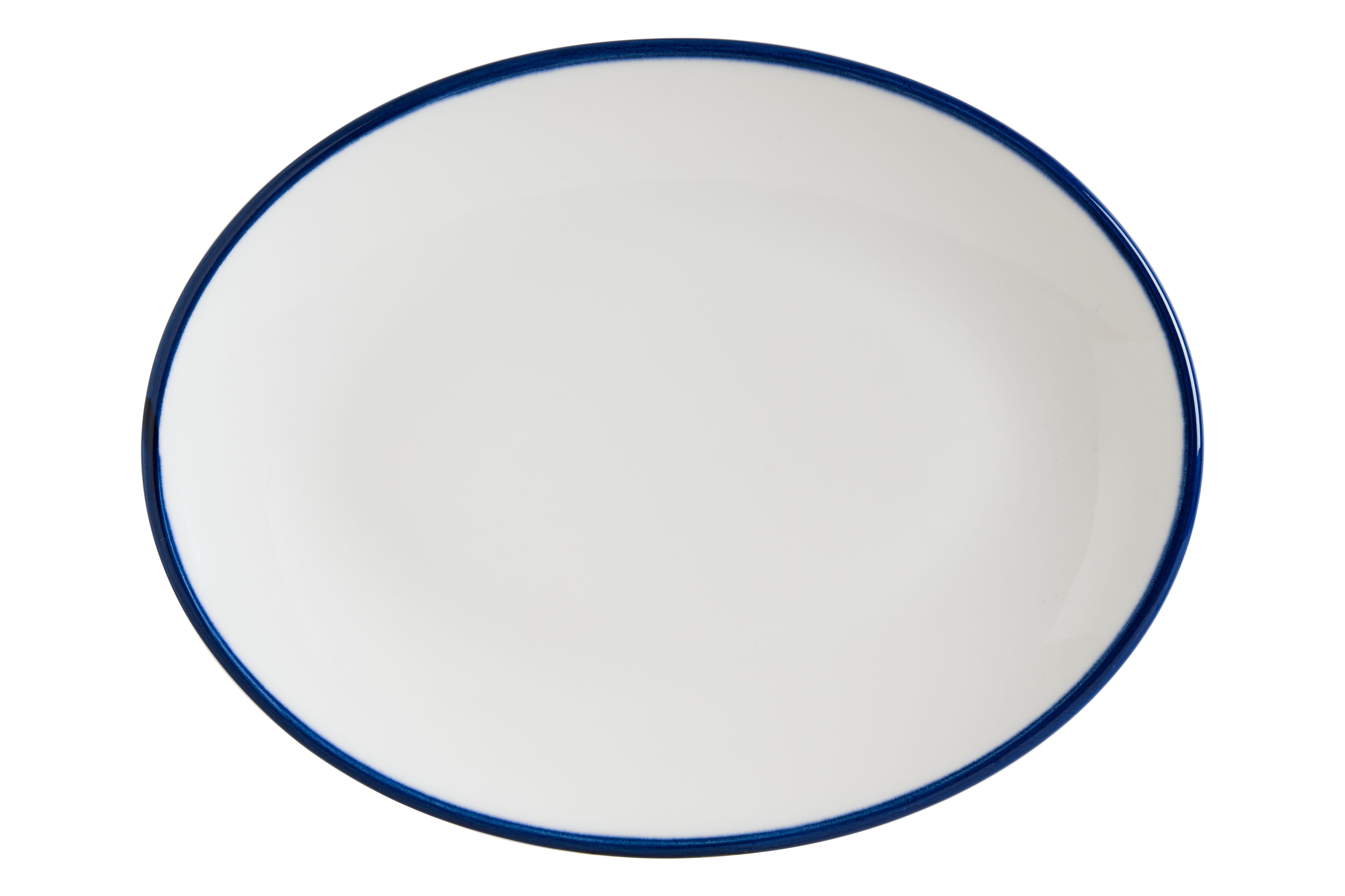 Блюдо овальное 310*240 мм. Линеа Синий, форма Мув Bonna /1/6/582/