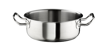 Кастрюля  3,5 л. нерж. d=24 см. h=8,5 см. б/кр (индукция) Мастер Pinti /1/