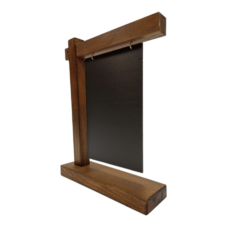 Табличка 170*220 мм. А6 меловая двусторонняя висячая, на дерев. подставке коричневая /1/ АКЦИЯ