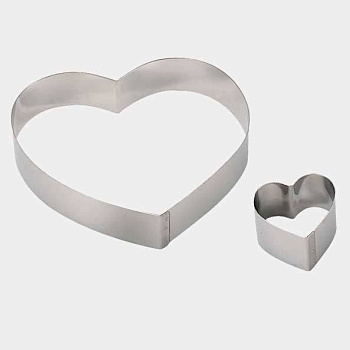 Форма кондитерская "Сердце" d=24 см. h=4 см. нерж. De Buyer  /1/