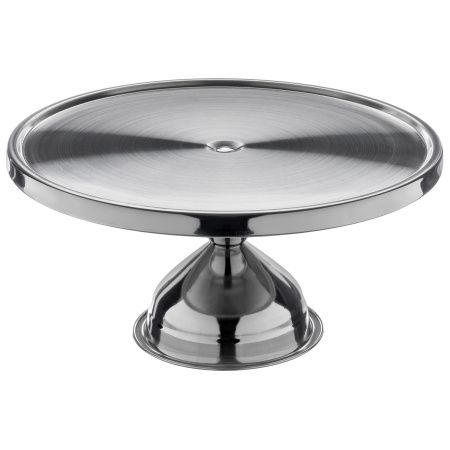 Подставка для торта d=32,5 см. h=15,7 см. на ножке нерж. MGsteel /1/24/