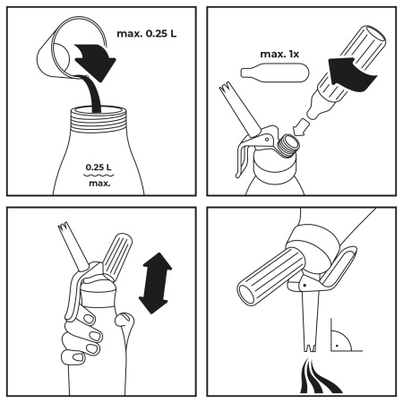 Сифон (кремер) для взбивания сливок  0,25 л. алюм./пластик MasterWhip /1/324/ АКЦИЯ