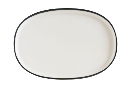 Блюдо овальное 340*230 мм. Линеа Черный, форма Хюгге Bonna /1/6/534/