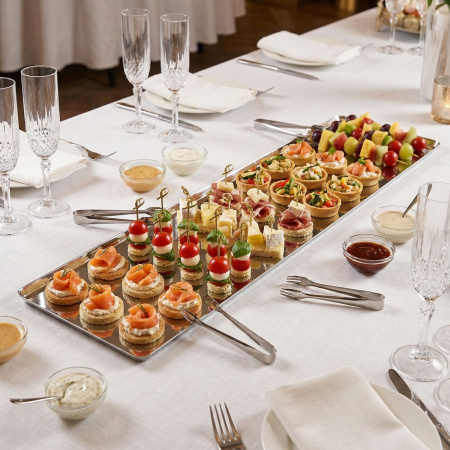 Блюдо для подачи прямоуг. 50*10 см. нерж. Abert /1/