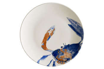 Тарелка d=270 мм. Аквелис краб, форма Гурмэ Bonna