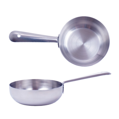 Сковорода порц. d=12,5 см. h=3 см. 0,42 л. нерж. глубокая с ручкой MGsteel /1/96/ АКЦИЯ