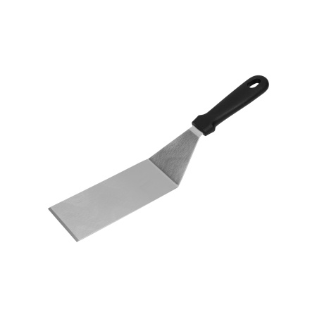 Лопатка 24,5 см. изогнутая раб. часть 22,5*7 см. нерж. с пластик. ручкой /1/