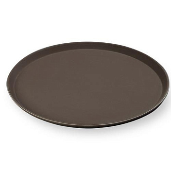 Поднос прорезиненный d=40 см. коричневый MGprof /1/12/ АКЦИЯ