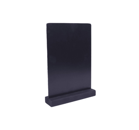 Табличка 150*210 мм. А5 меловая вертикал. тейбл тент, на дерев. подставке черная /1/