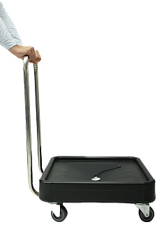 Тележка для кассет 580*580*220/900 мм. c ручкой нерж., черная п/п /1/