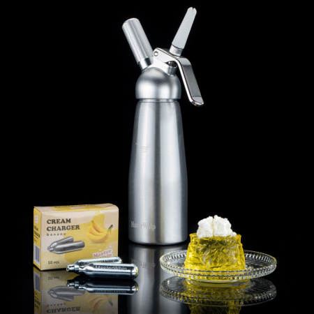 Баллончики для сифона для взбивания сливок (N2O) 10 шт/уп. вкус банана MasterWhip /1/36/