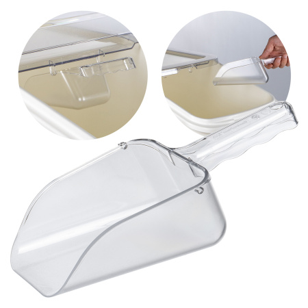 Контейнер для сыпучих продуктов  82 л 340*720*710 мм. (-40°C /+70°C) п/п на колесах, с совком, белый GP /1/4/