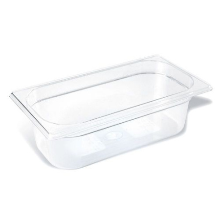 Гастроемкость 1/3 h=100 мм. 325*176 мм. 3,8 л. поликарб. прозрач. /1/24/