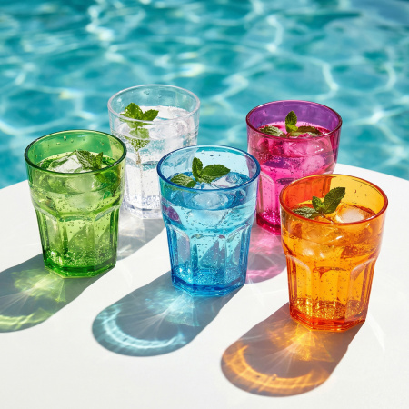 Олд Фэшн 250 мл. d=83 мм. h=90 мм. поликарбонат бирюзовый /1/42/