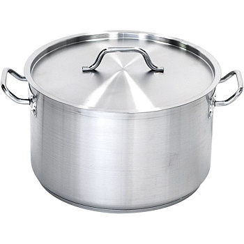 Кастрюля  2,0 л. нерж. d=18 см. h=8 см. тройное дно с крышк. (индукция) MGsteel /1/