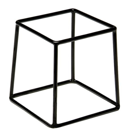 Подставка для фуршетных блюд 18*18 см, h=20 см. черная APS /1/12/