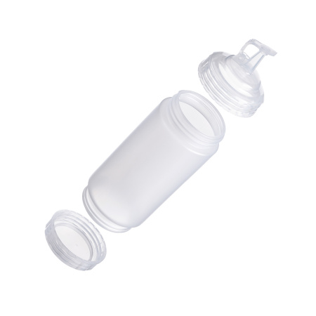 Емкость для соуса  500 мл. d=70 мм. h=200 мм. с 2 крышками прозрачная, крышки прозрачные GP /1/96/