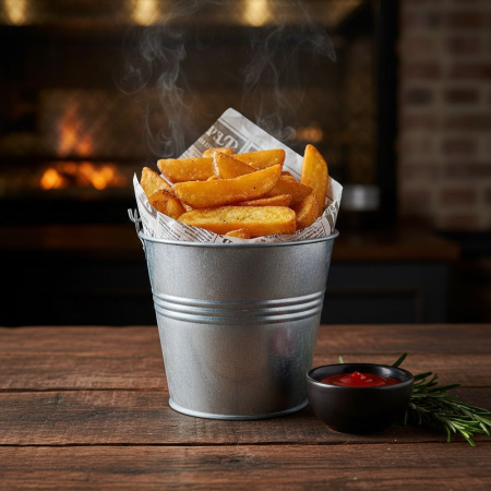 Ведерко для подачи d=110/75 мм. h=100 мм. 650 мл. оцинк. MGsteel /1/ АКЦИЯ