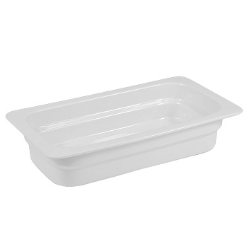 Гастроемкость 1/3 h= 65 мм. 325*176 мм. 2,4 л. белая фарфор Bonna /1/