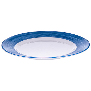 Тарелка d=254 мм. синий край Браш (P3946) /1/6/24/ АКЦИЯ